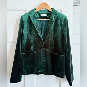 Molly Bracken Green Velvet Blazer